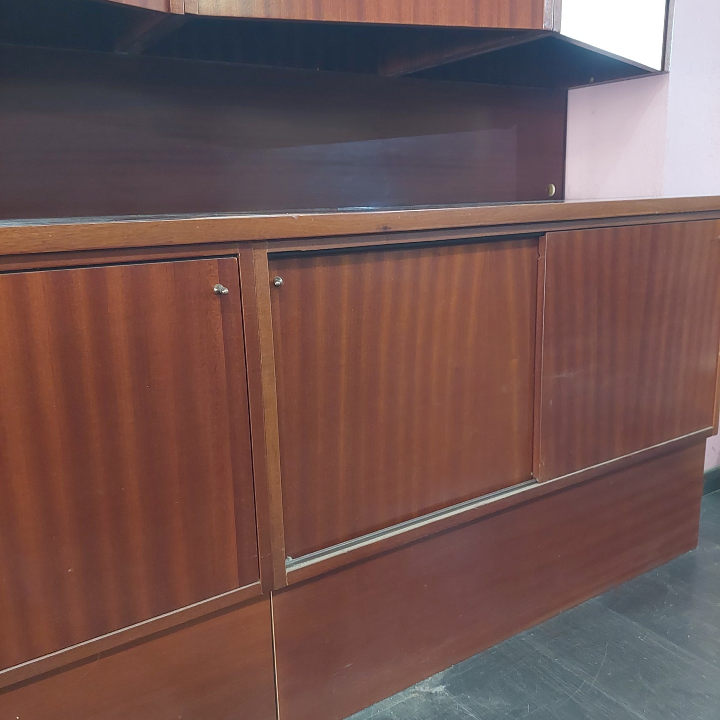 Vetrina Legno Sfaccettata 6/a 6/s Cm298x47x211h