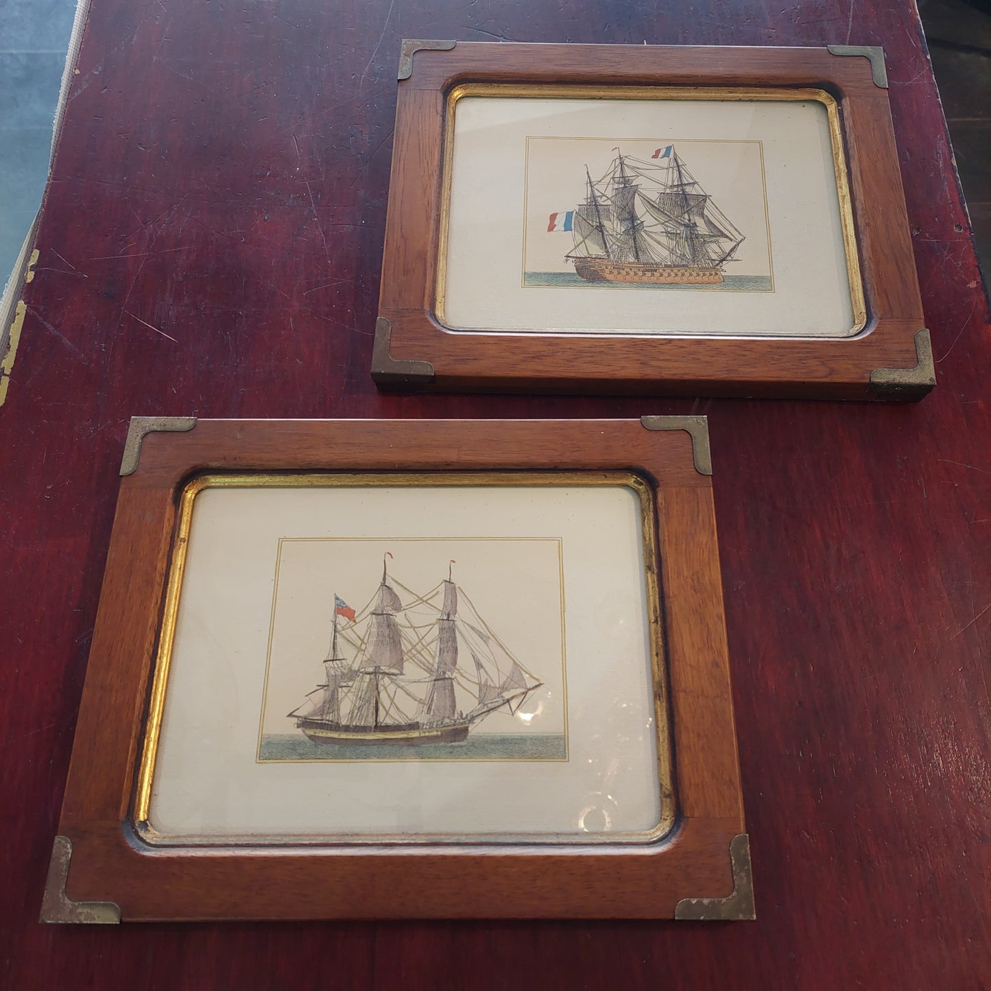 Quadro Stampa Veliero Cornice St. Marinaro Cm29,5x23,5