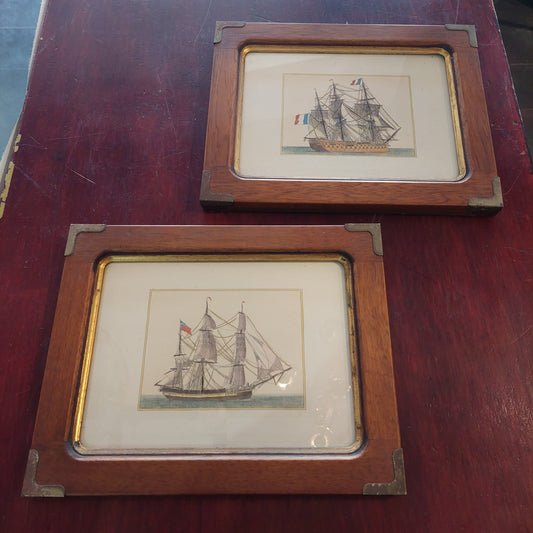 Quadro Stampa Veliero Cornice St. Marinaro Cm29,5x23,5