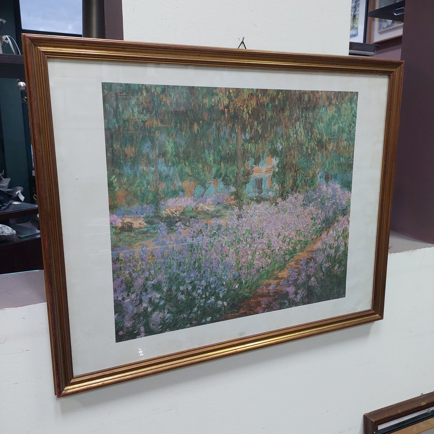 Quadro Stampa "iris Nel Giardino Di Monet" Cm81x66