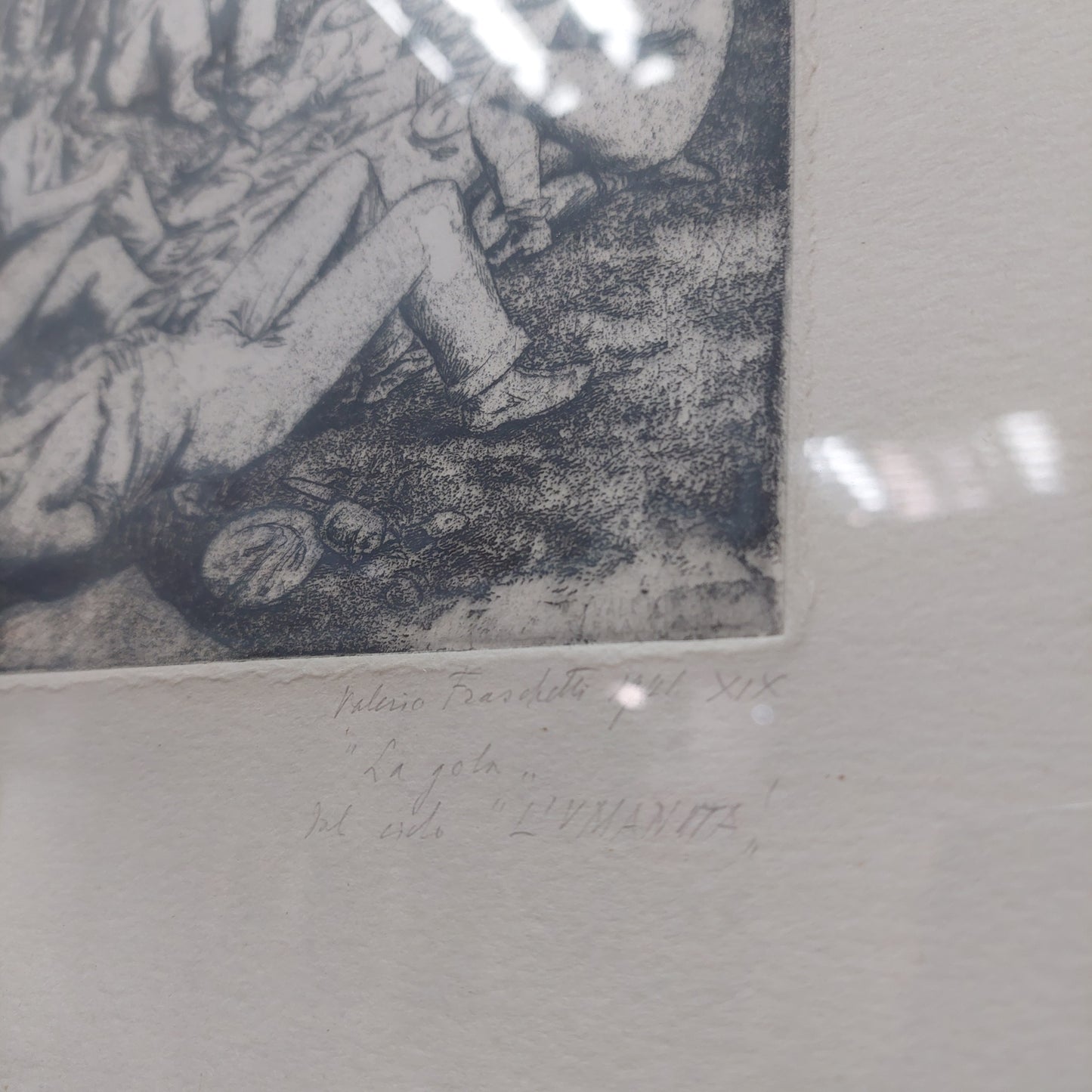 Q/litografia Valerio Fraschetti 1941 "l'umanità" Cm40x45