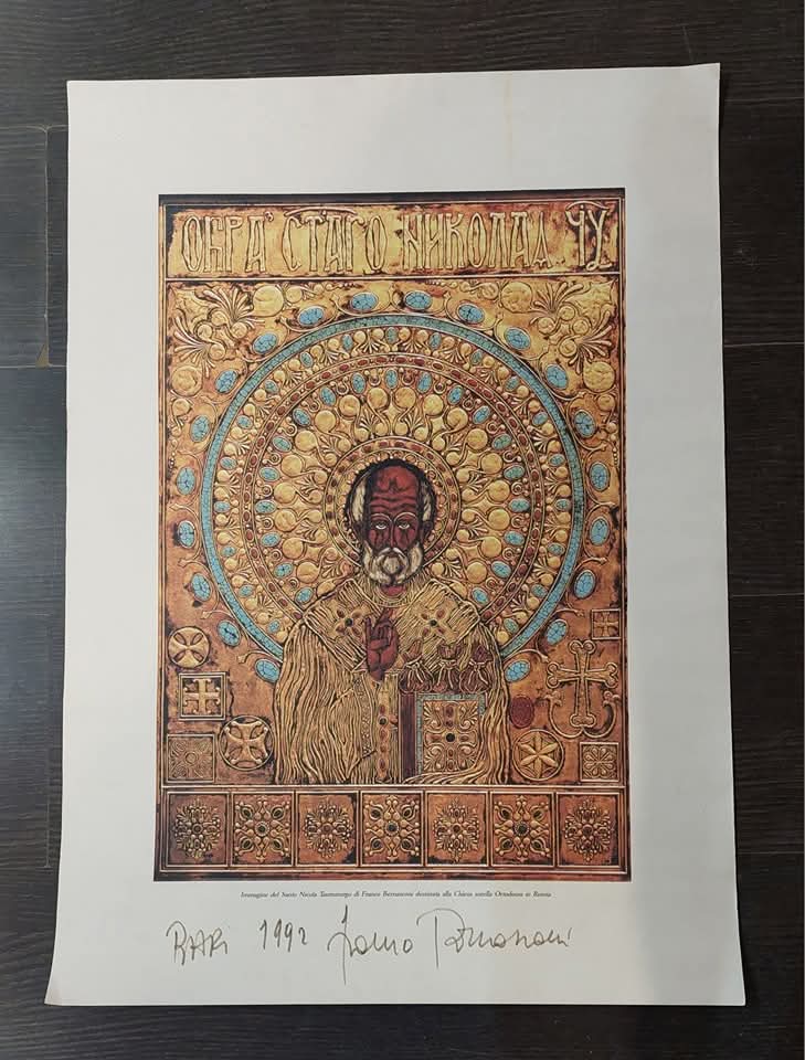 Poster San Nicola Di "franco Bernasconi" Firmato