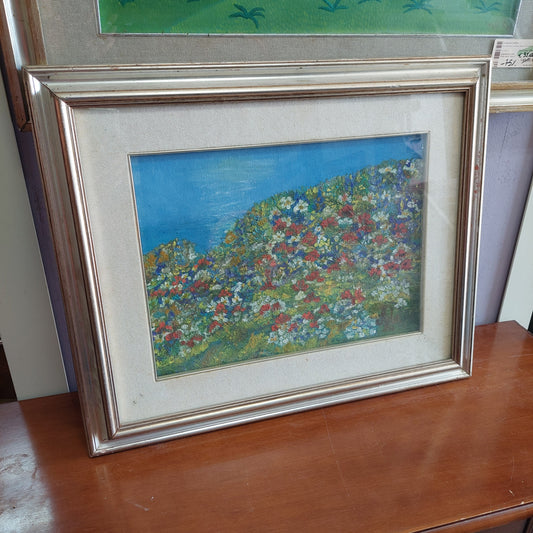 Quadro Campo Di Fiori Firmato Ada Cm57,5x47,5