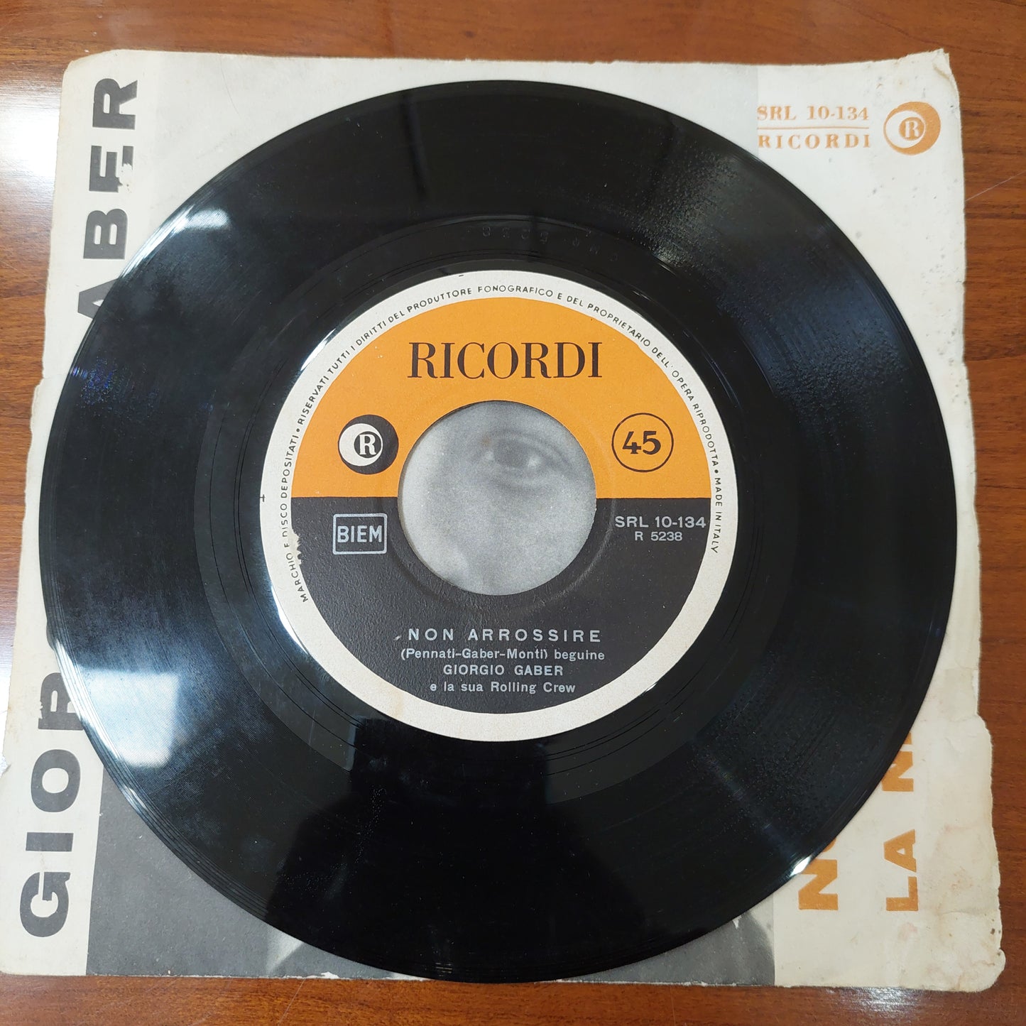 V/non Arrossire - Giorgio Gaber  (45 Giri)