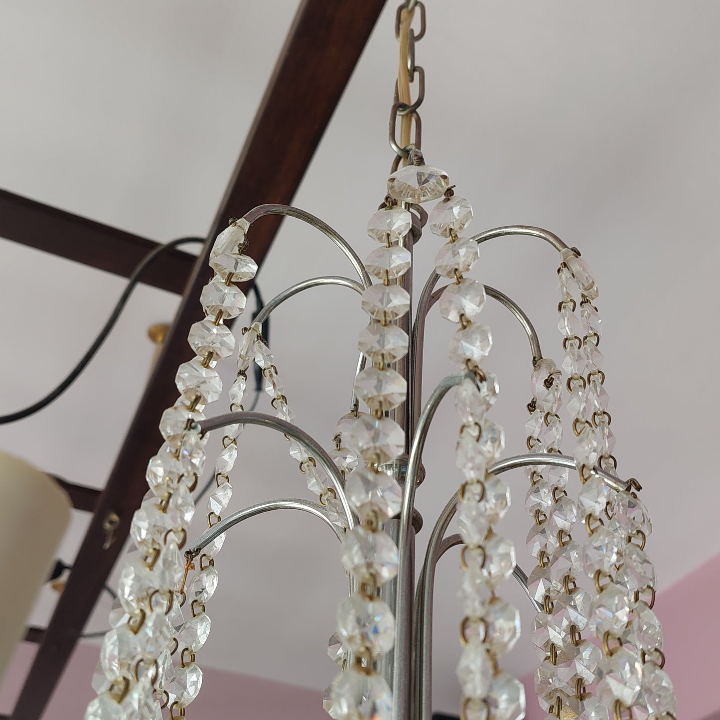 Lampadario Alpacca Gocce E Brindoli 6/l