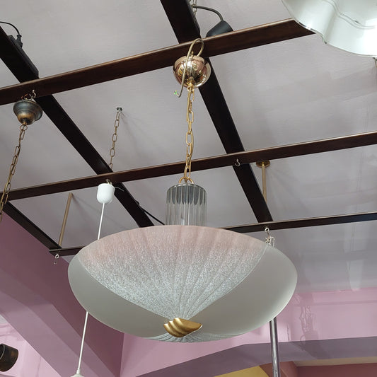 Lampadario Disco Vetro Di Murano Vintage
