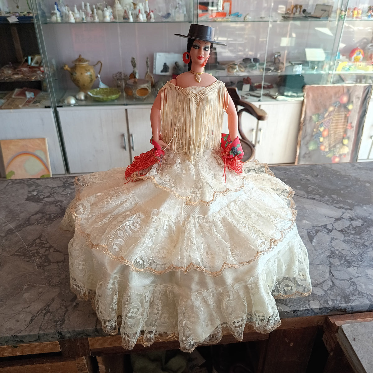 Bambola* Vintage Ballerina Di Flamenco Da Collezione