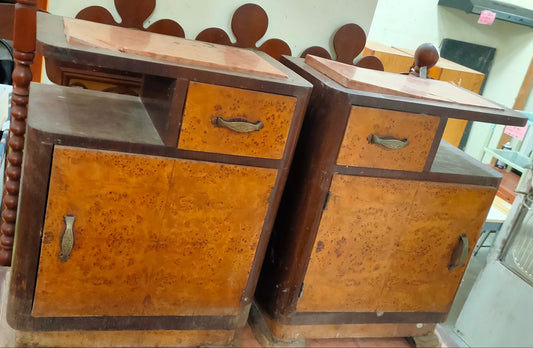 Coppia Comodini St. Decò 1/c  1/s Cm51x33x65h