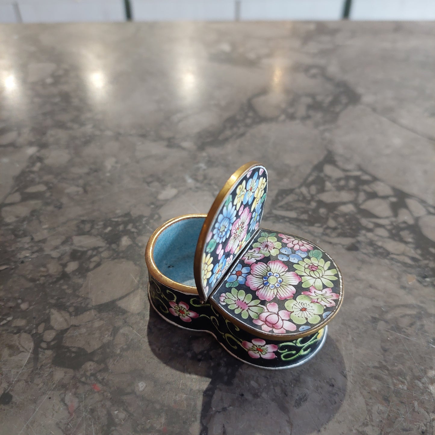 Mini Scatolina Doppia Cloisonnè Cinese
