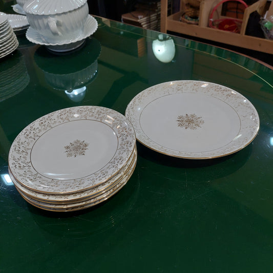 Set/5 Piattini+piatto Dolce Porc Bavaria Dec Oro