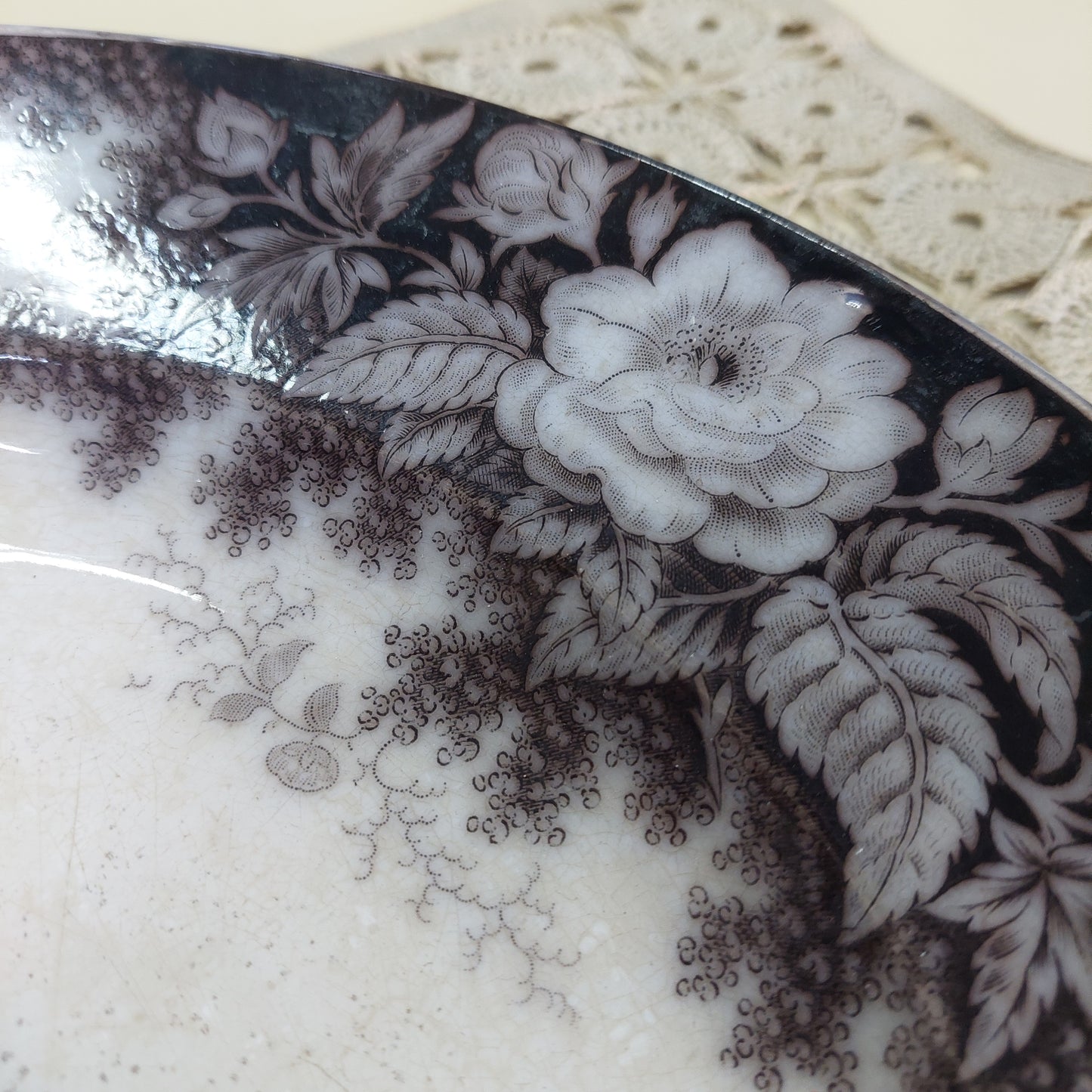 Piatto Da Collezione Porcellana* U & C Sarreguemines Jardiniere