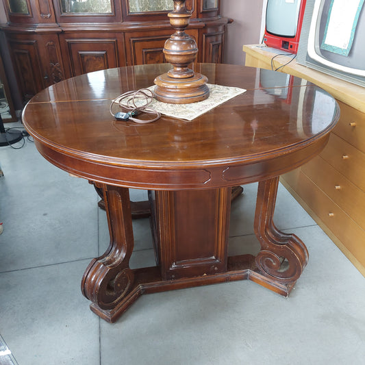 Tavolo Legno * Tondo All. Anni 60 D120/400x75h