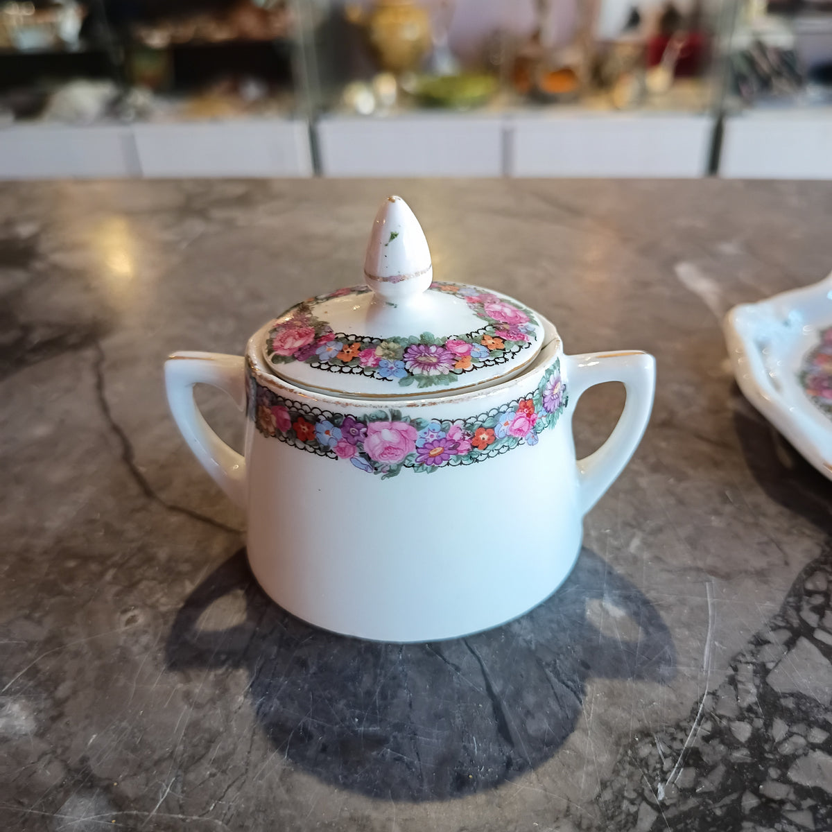 Set/2 Tazzine* C/piattini + Lattiera, Zuccheriera, Caffettiera E Vassoio St. Jugendstil Inizio Xx Sec.