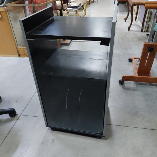 Mobiletto Portastereo Nero Cm46x40x85h