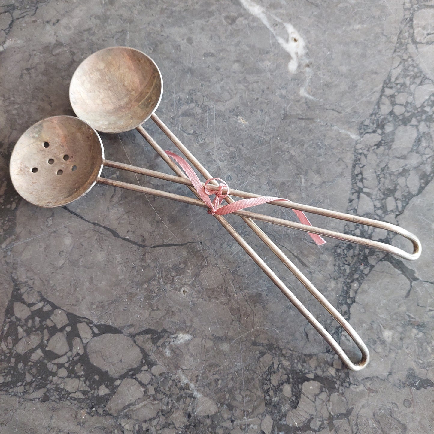 Set/2 Posate Da Portata Silverplated