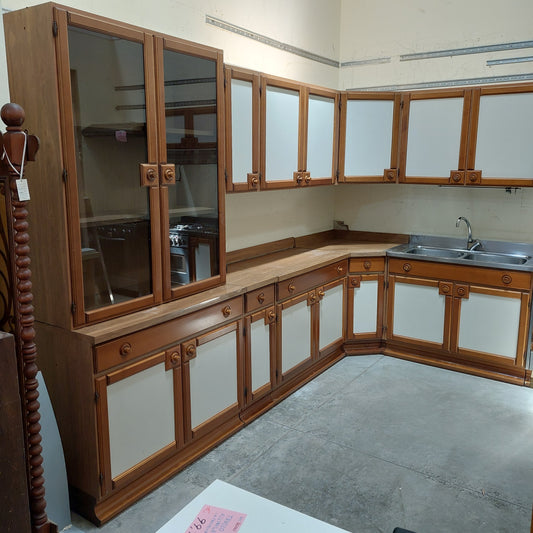 Cucina Angolare Legno Bicolore Cm260+335