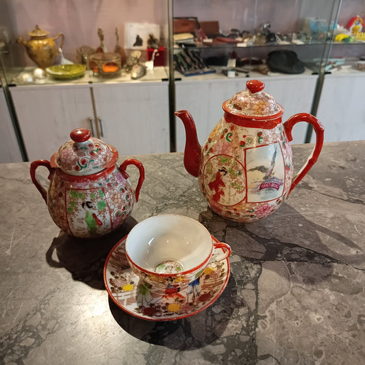 Set/3 Pezzi Porcellana Giapponese Vintage