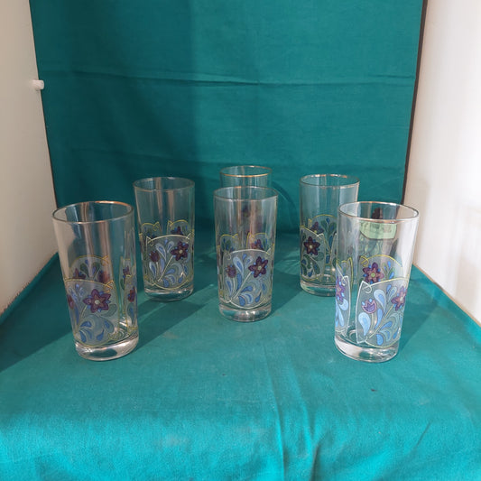 Set/6 Bicchieri Bibita Vetro* Vintage