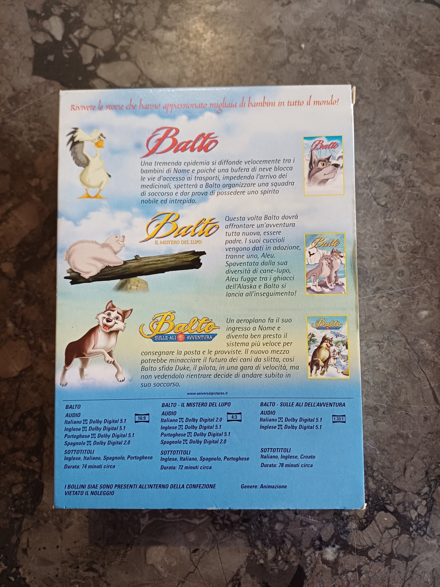 Dvd/cofanetto Balto