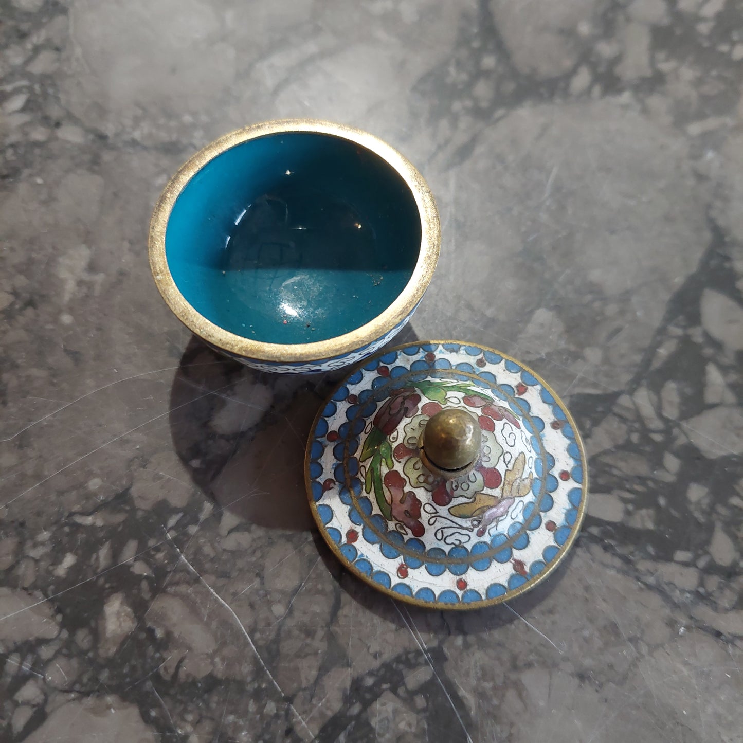 Mini Scatolina Tonda Cloisonnè Cinese
