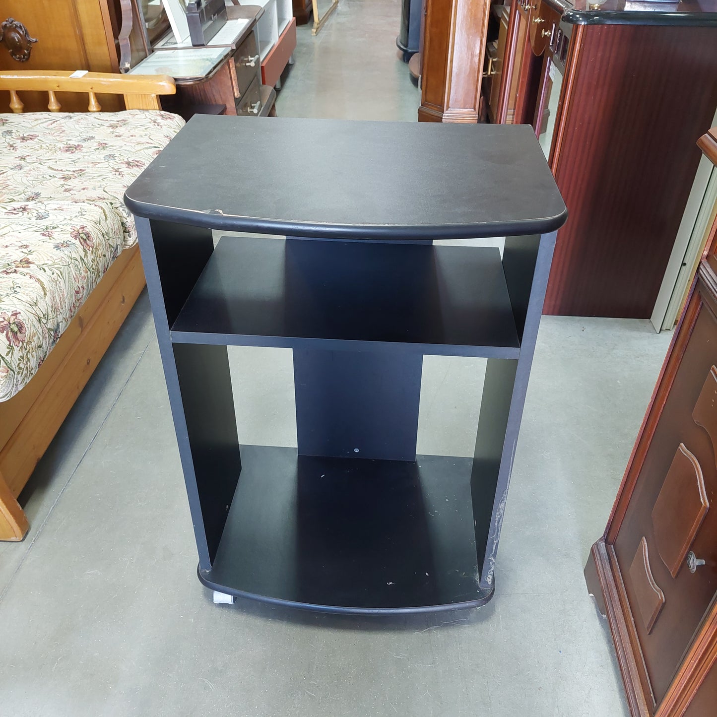 Carrellino Porta Tv * Nero Con Ruote Cm53x39x77h