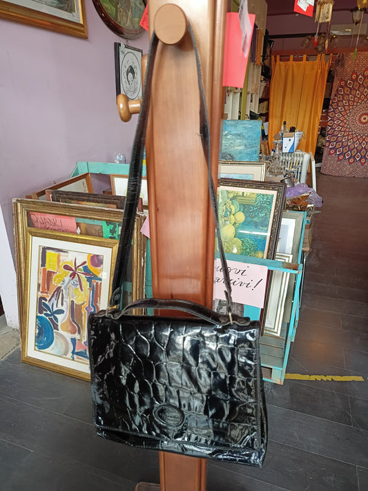 Borsa* Nera Giannotti Pelle Di Rettile