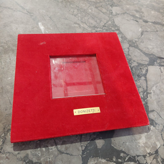 Quadretto Cornice Velluto Rosso Cm20,5x20,5