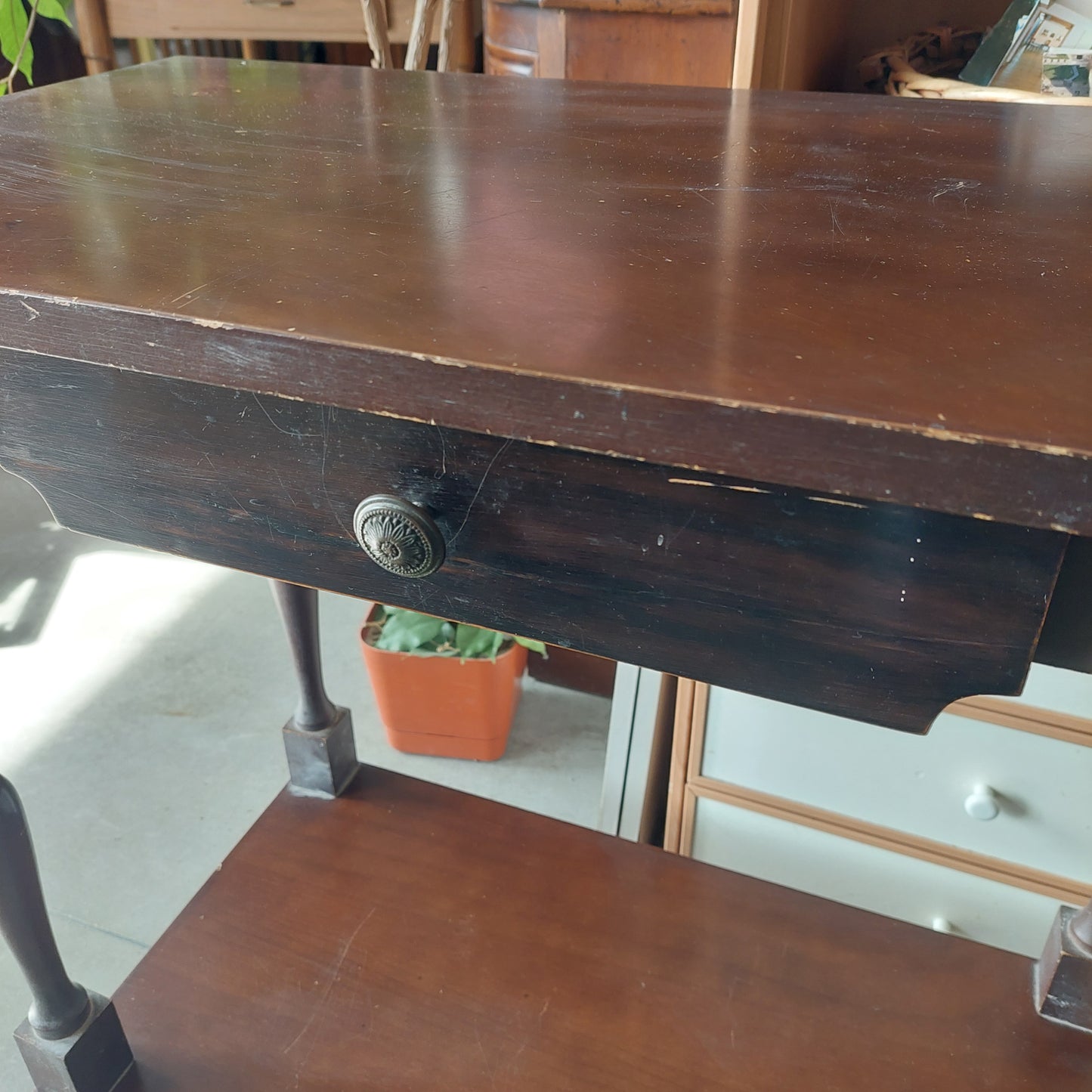Carrellino Porta-tv Noce 1/c Cm40x75x79