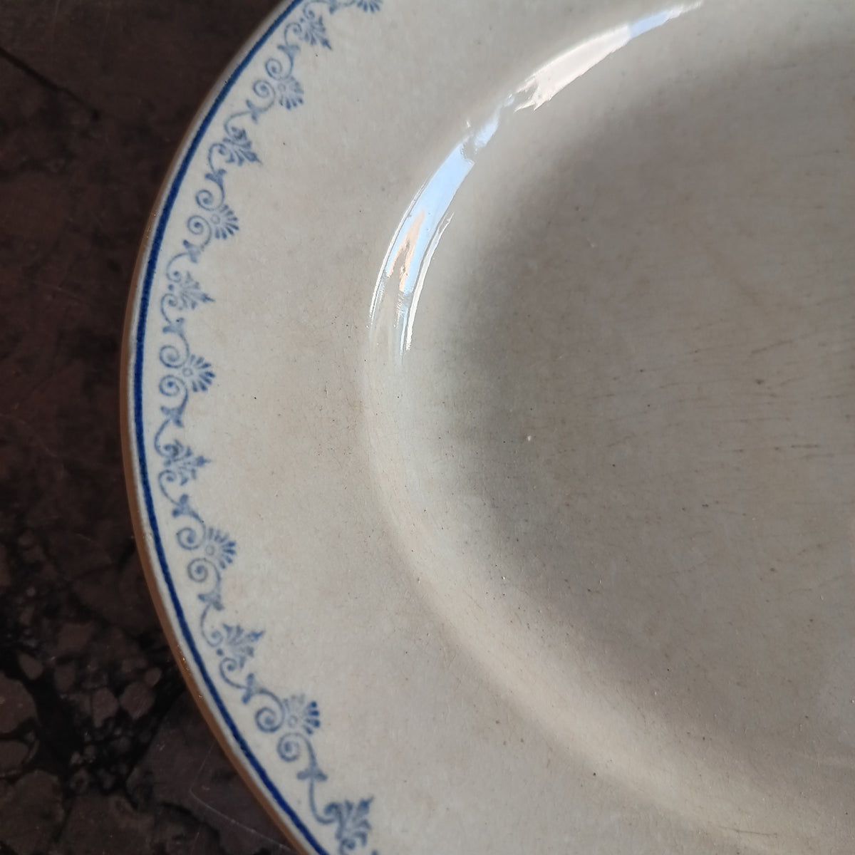 Piatto Da Portata Ovale Decori Azzurri 33x25 Laveno