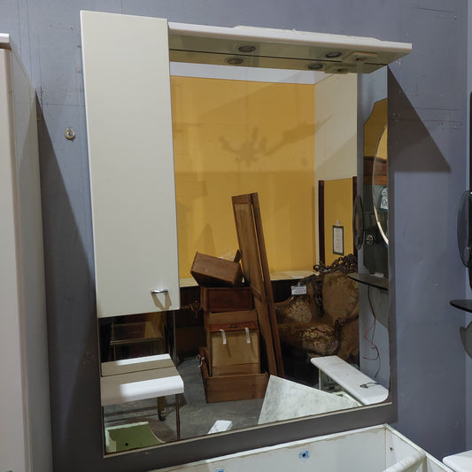 Specchio* Bagno 1/sportello 2/luci Cm90x15x112h