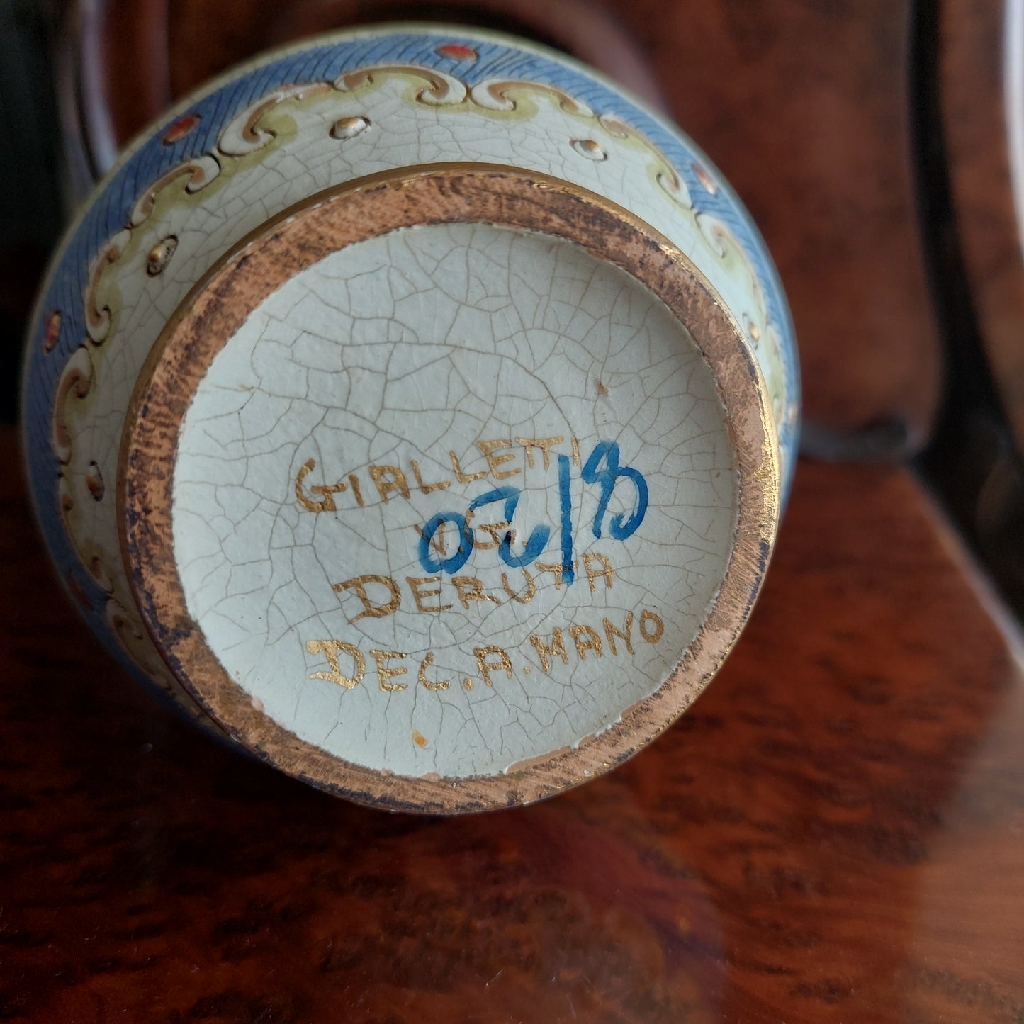 Vaso Ceramica* Deruta Firmato Gialletti Vg