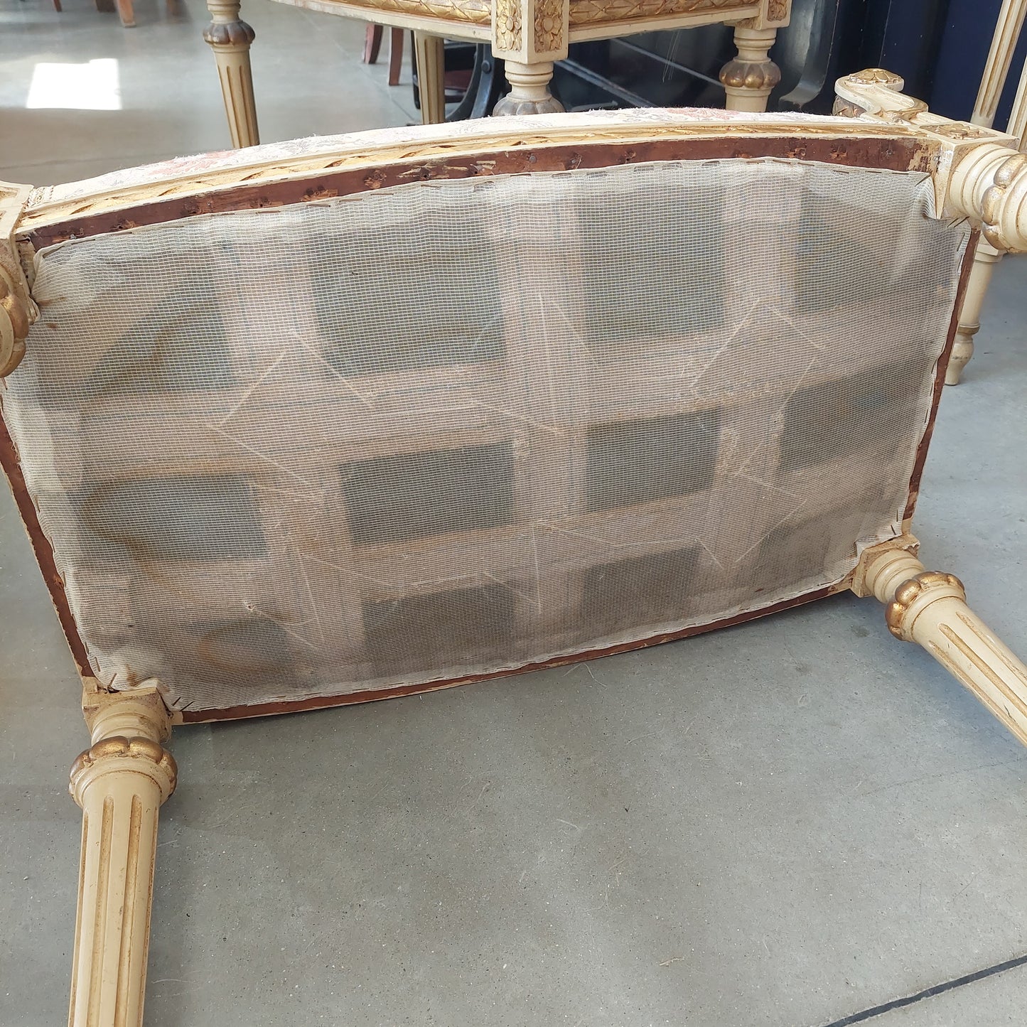 Pouf Legno/imb.  St. Luigi Xvi
