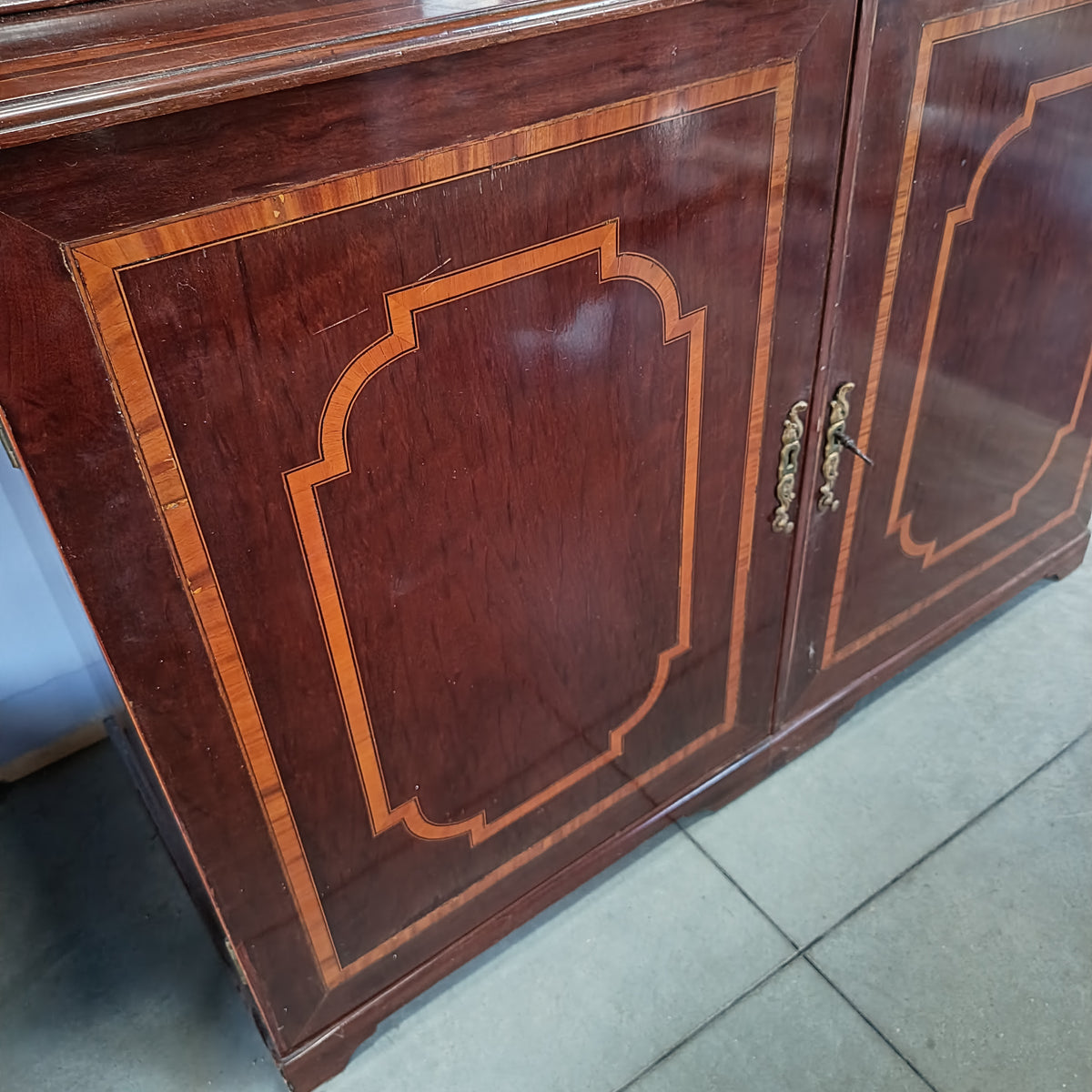 Vetrina Antica Doppio Corpo 4/ante Cm132x55x236h