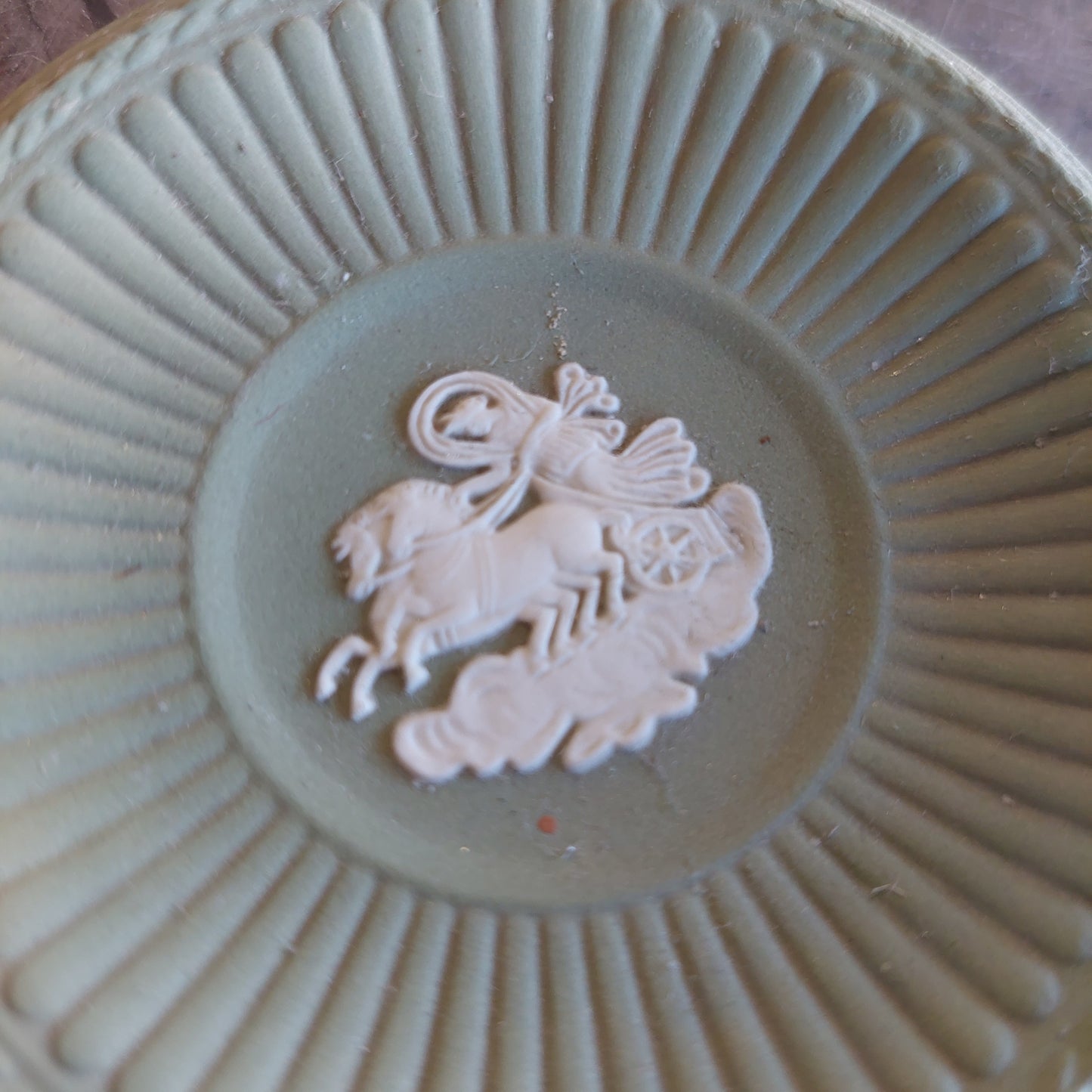Piattino Verde Wedgwood Porcellana Inglese