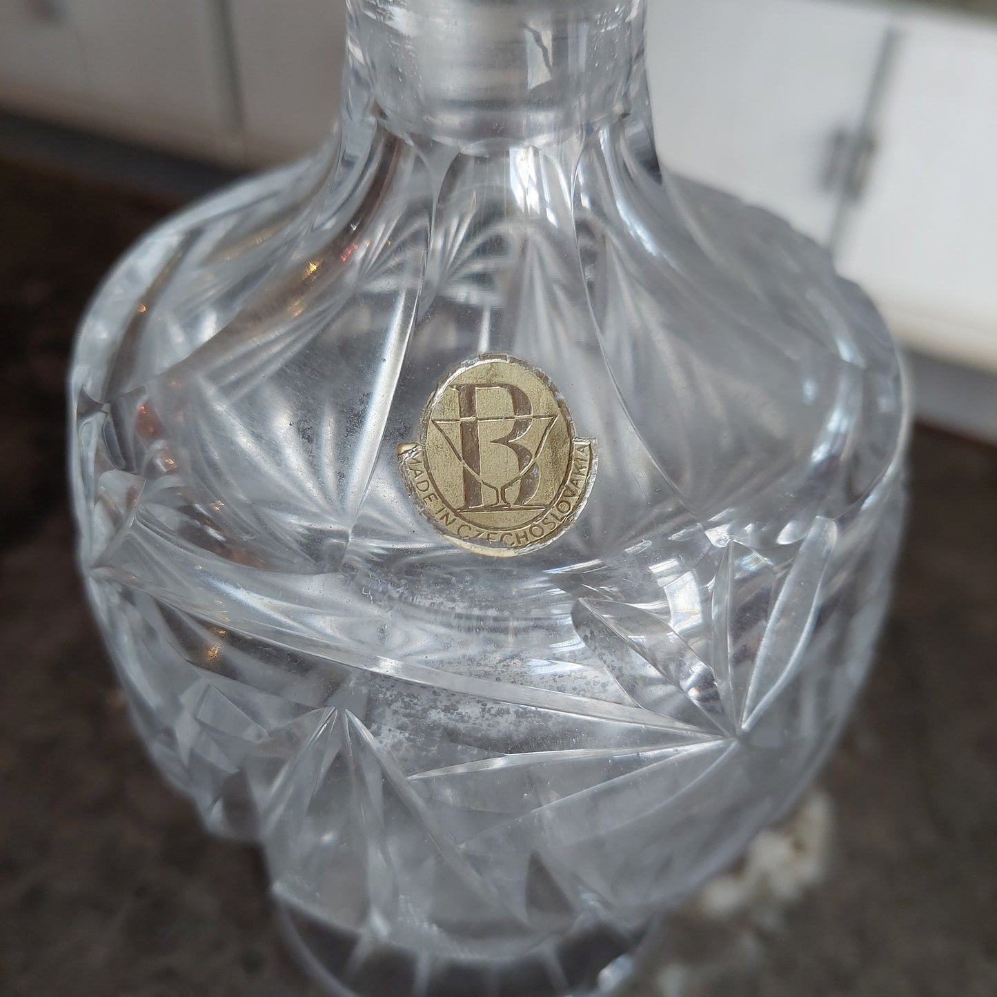 Bottiglia Cristallo Molato* Con Tappo Anni 50