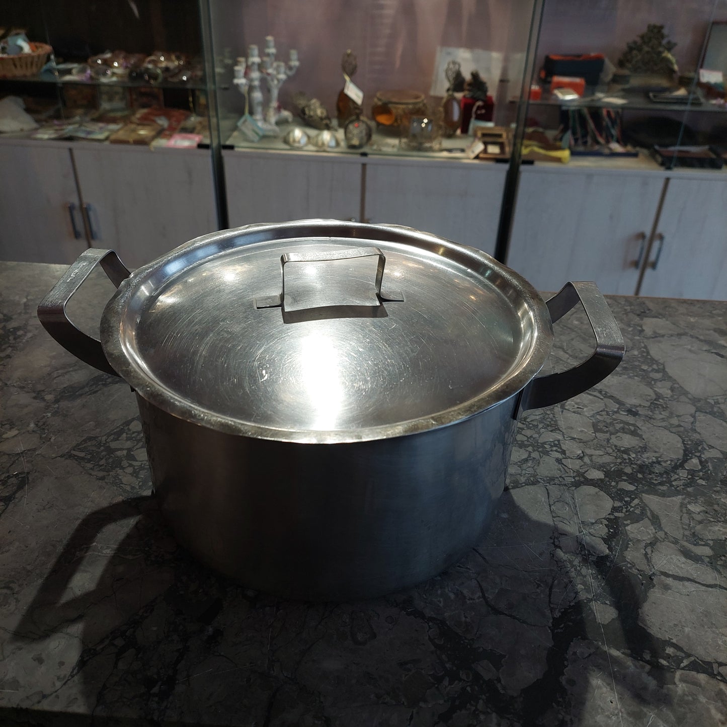 Pentola Acciaio Inox 18/8 C/coperchio D.23x12h