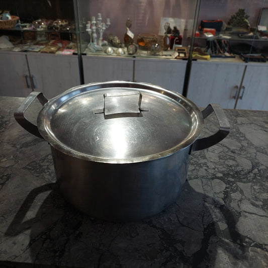 Pentola Acciaio Inox 18/8 C/coperchio D.23x12h