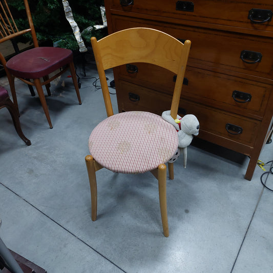 Sedia Legno Imbottita Quadretti
