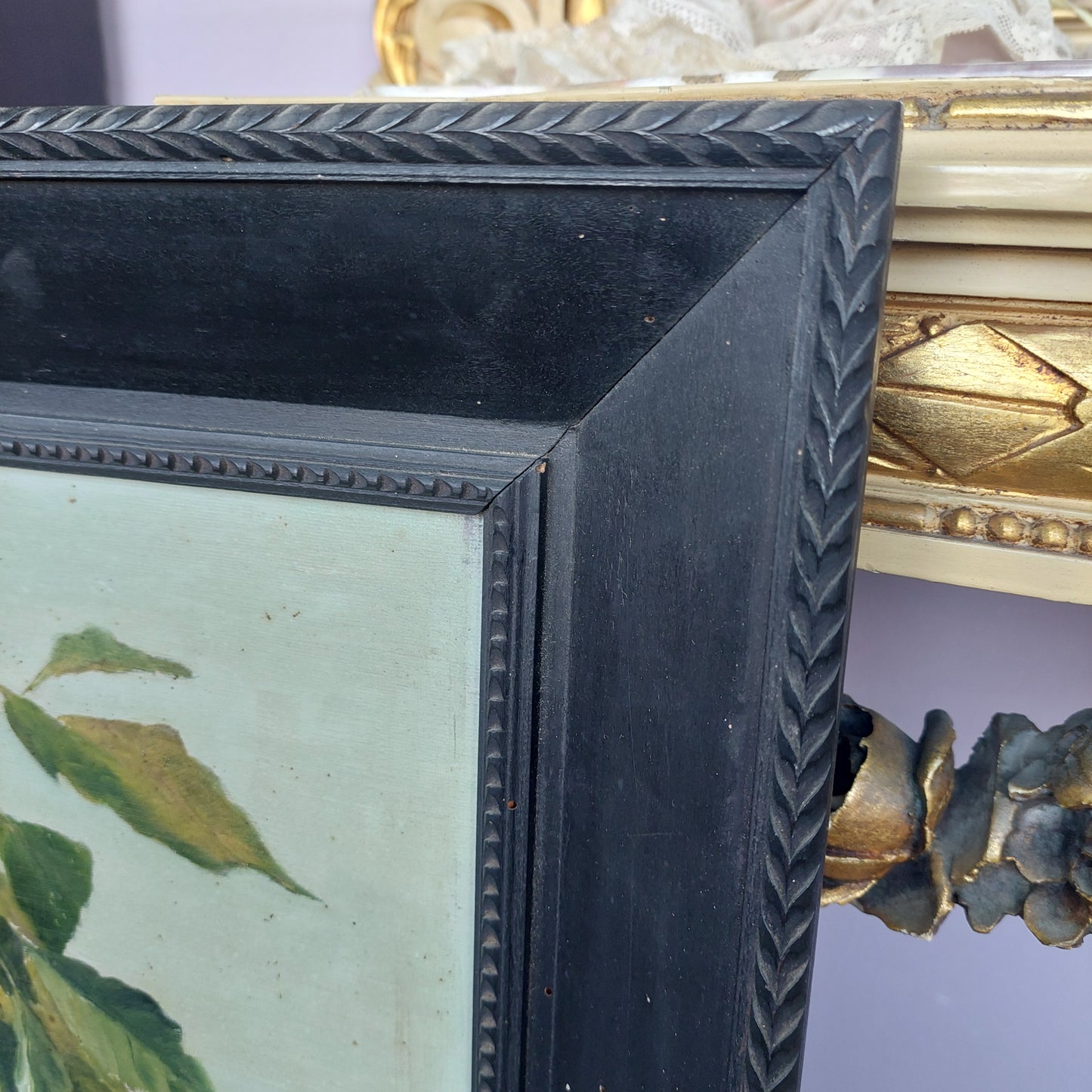 Quadro Dipinto Ciliegie Cornice* Fine '800