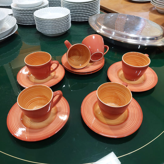 Set/6 Tazze The Ceramica Arancio Thai