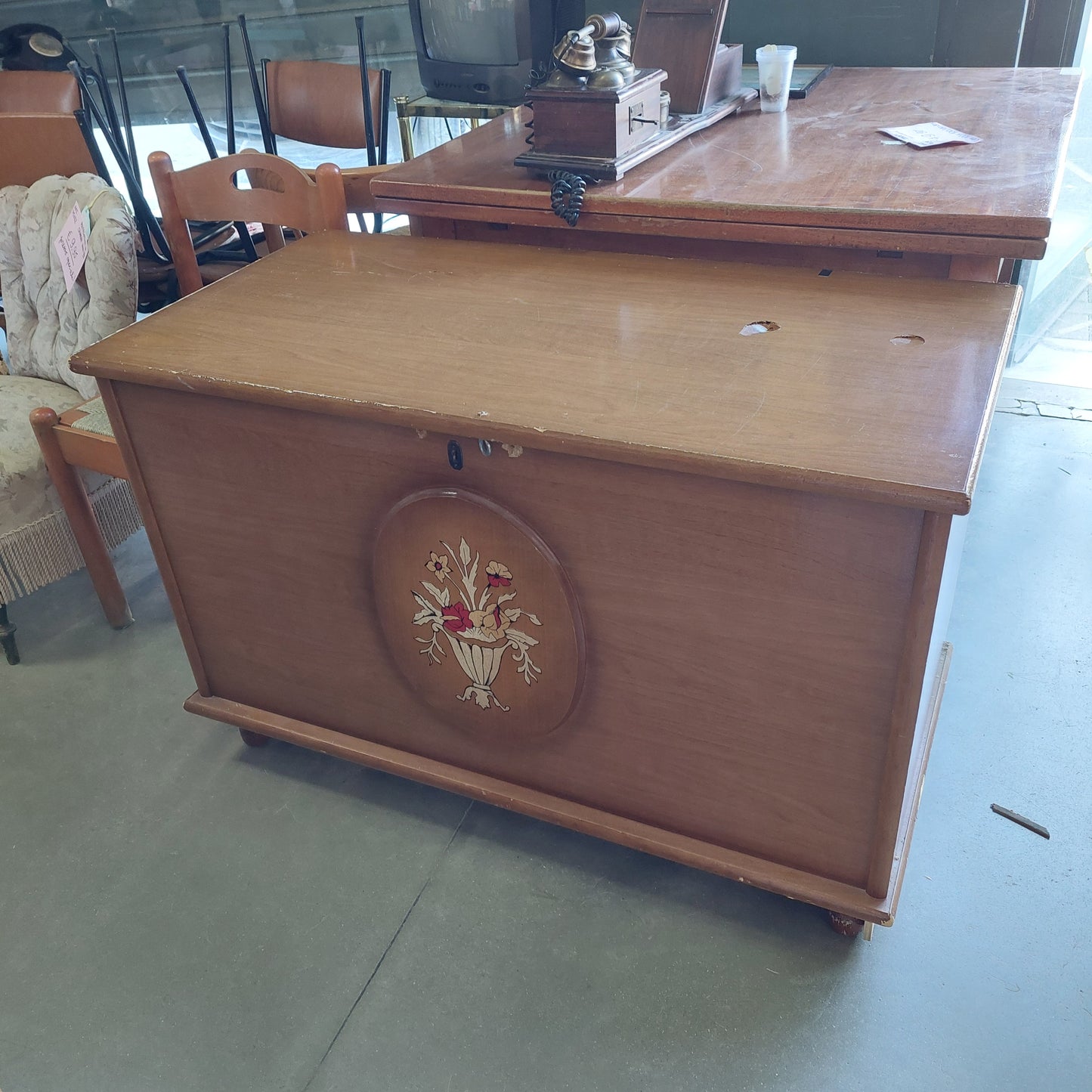 Cassapanca * Noce Anni 60 Cm110x57x71h