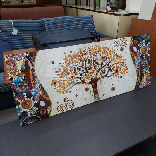 Quadro Stampa Albero Della Vita Klimt Runa Art Cm100x40