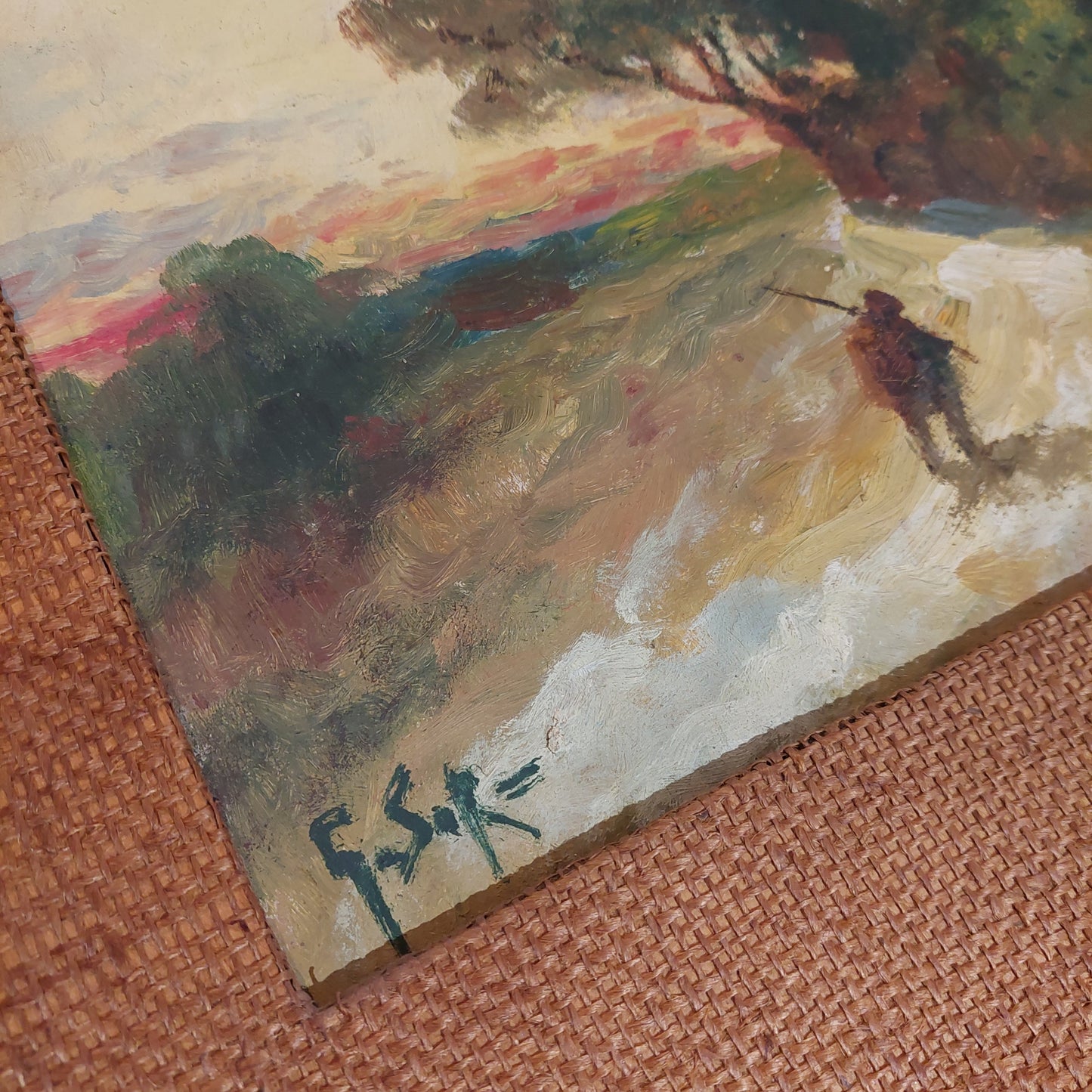 Quadro* Olio Su Faesite Viandante Cm68x59