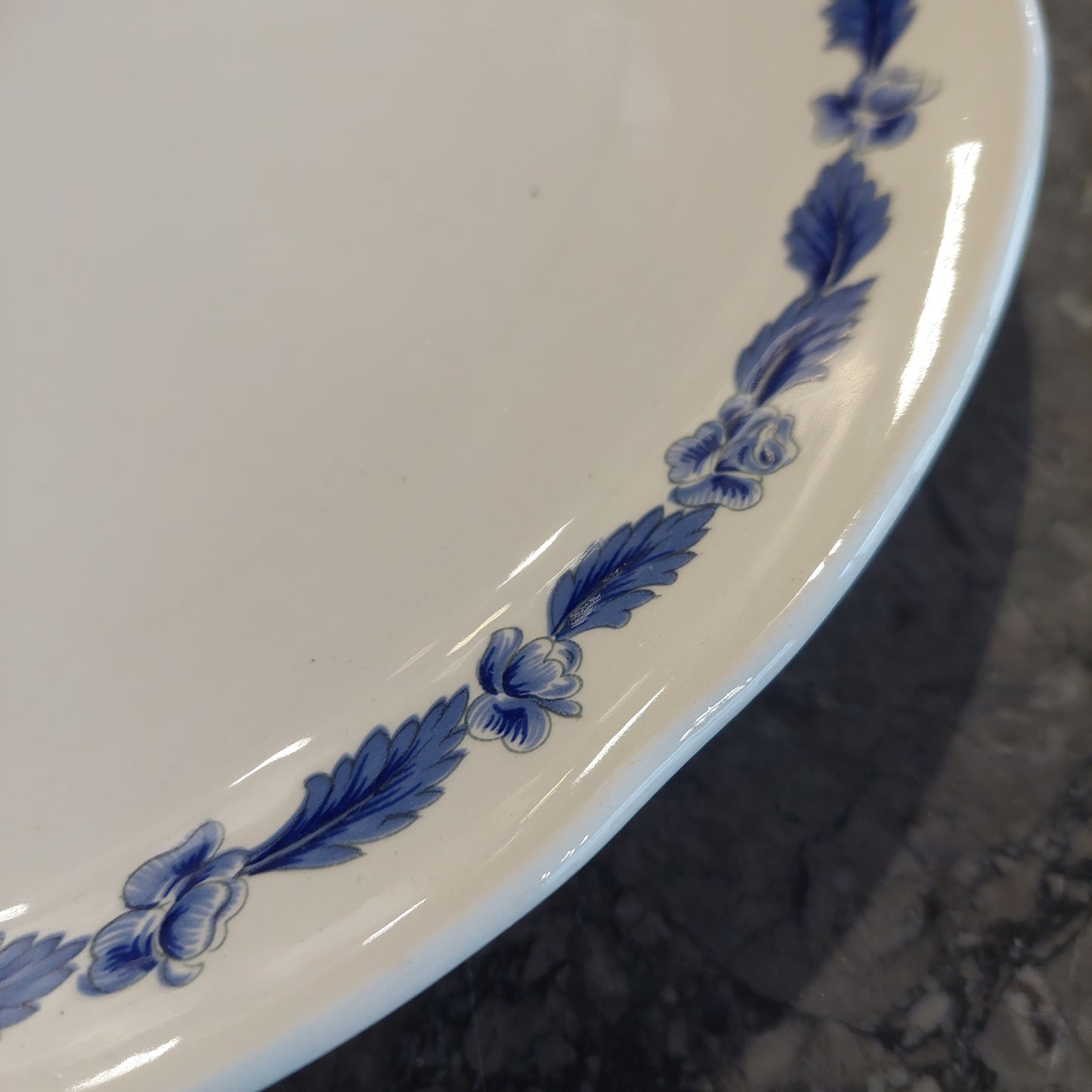 Piatto Porcellana Fontebasso Treviso Decoro Foglie