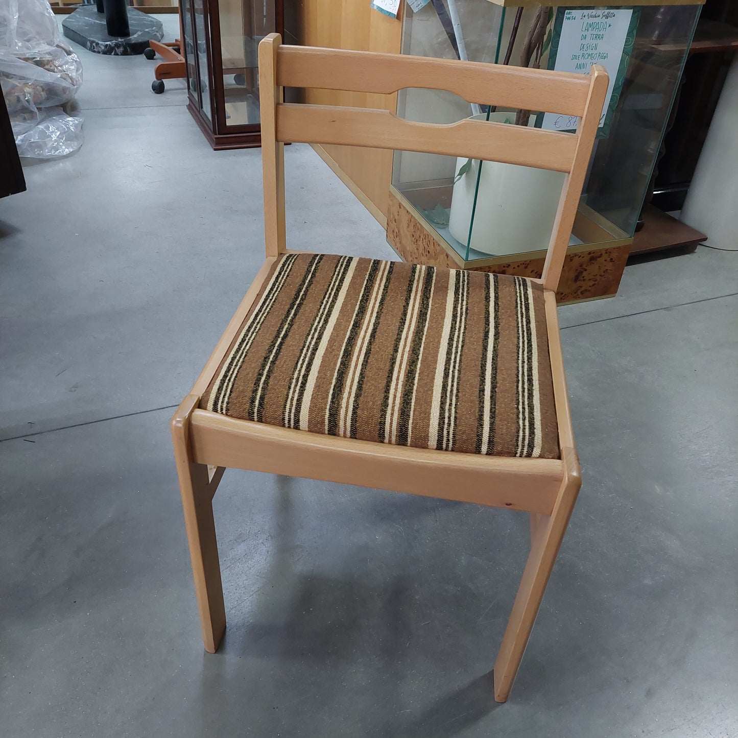 Set/4 Sedie Legno Frassino Imb. Righe