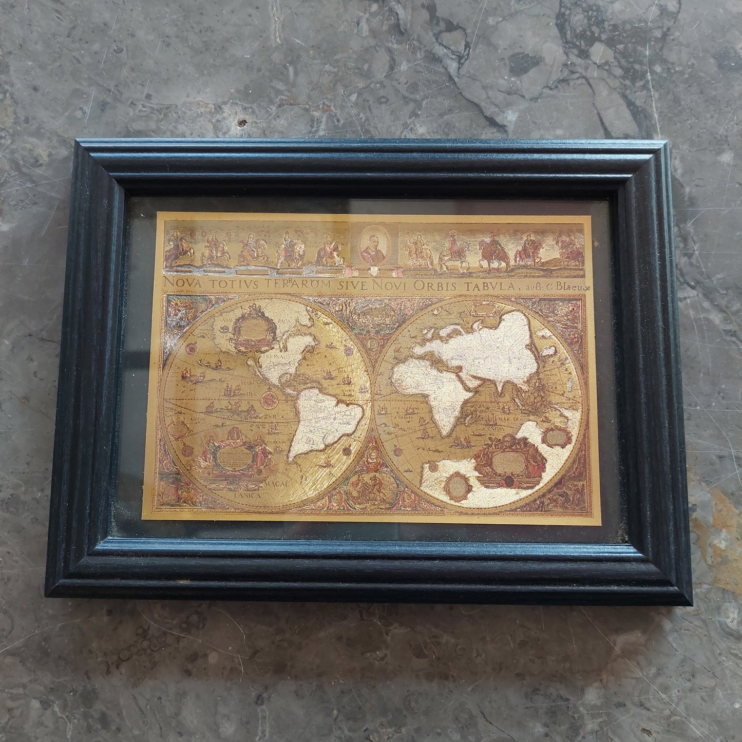Quadretto Planisfero Nova Totius Terrarum Orbis Cm21x15,5