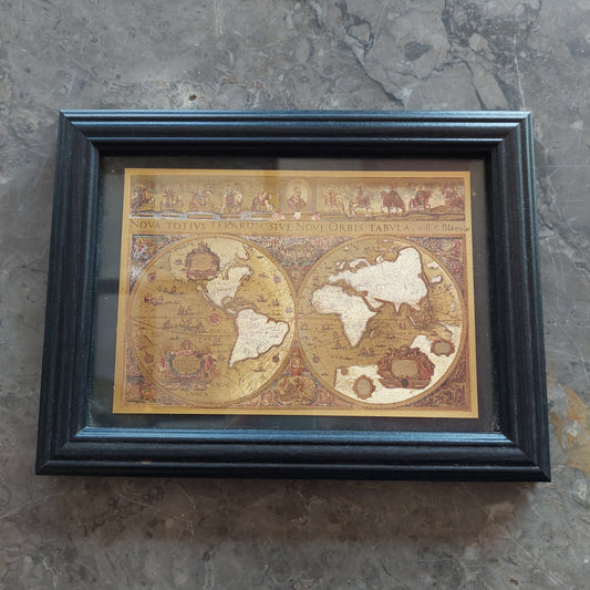 Quadretto Planisfero Nova Totius Terrarum Orbis Cm21x15,5