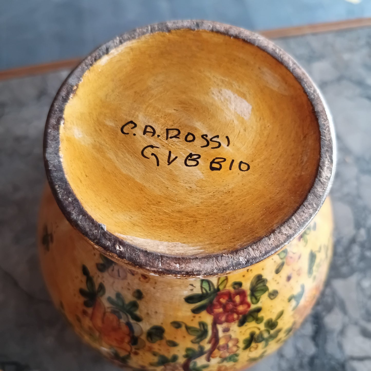 Brocca Ceramica C.a. Rossi Gubbio Primi 900