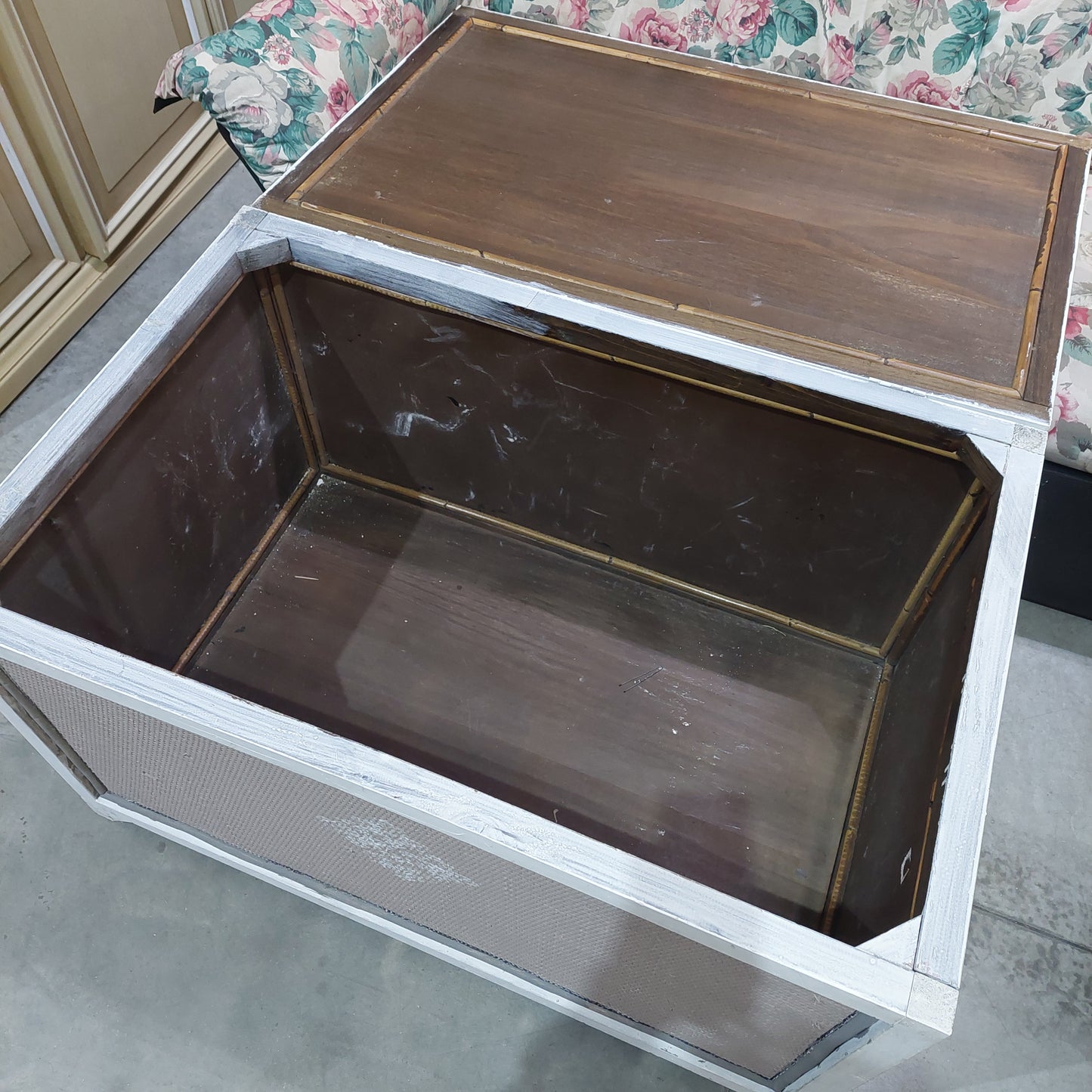Cassapanca * Legno Vimini Cm97x62,5x59h