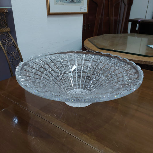 Centrotavola Alzatina Cristallo Molato Anni 50